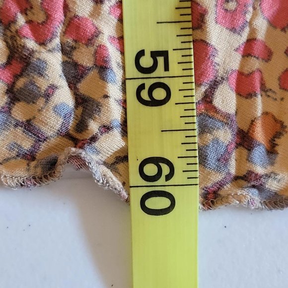 Lascana Venus Orange Gray Print Waterfall Maxi Dress Size XL - Picture 7 of 9